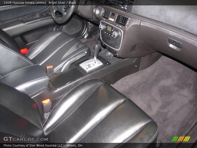 Bright Silver / Black 2008 Hyundai Sonata Limited