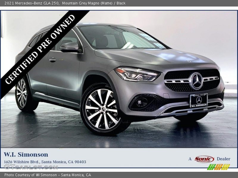 Mountain Grey Magno (Matte) / Black 2021 Mercedes-Benz GLA 250