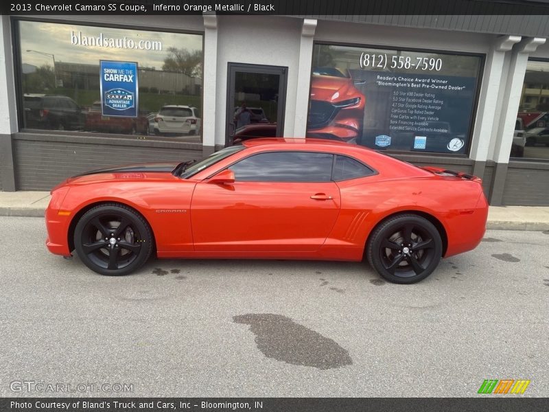 Inferno Orange Metallic / Black 2013 Chevrolet Camaro SS Coupe