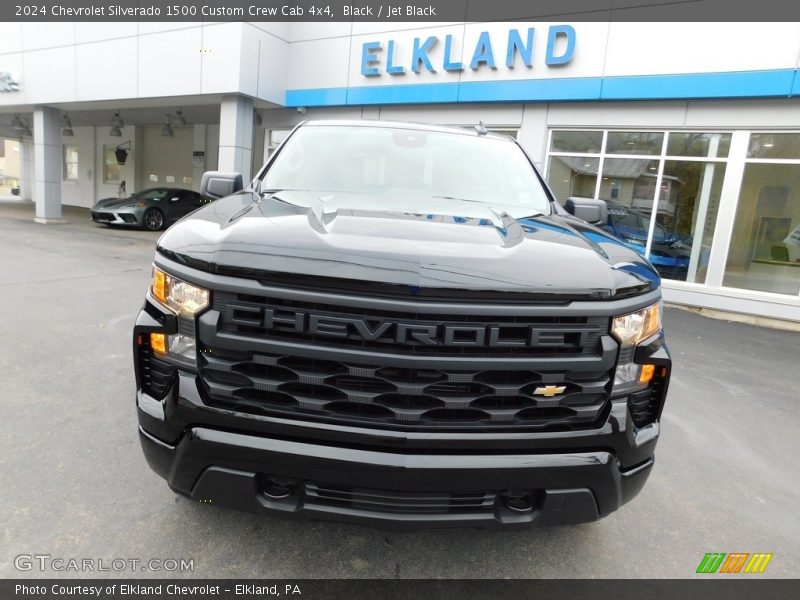 Black / Jet Black 2024 Chevrolet Silverado 1500 Custom Crew Cab 4x4