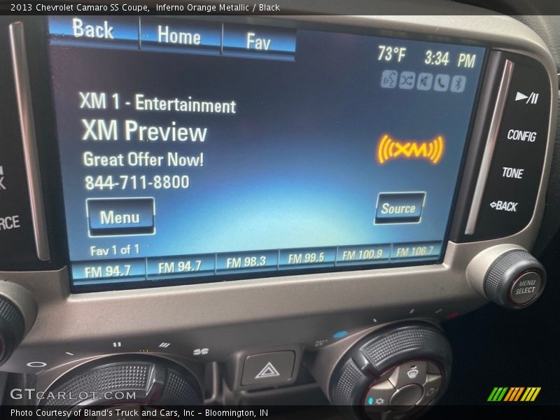 Controls of 2013 Camaro SS Coupe