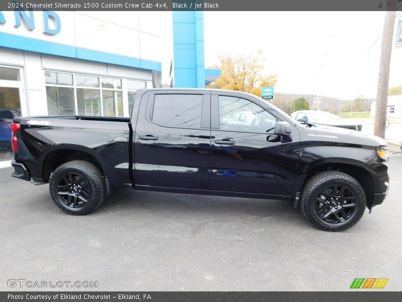 Black / Jet Black 2024 Chevrolet Silverado 1500 Custom Crew Cab 4x4