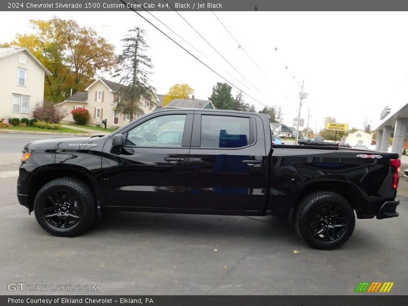 Black / Jet Black 2024 Chevrolet Silverado 1500 Custom Crew Cab 4x4