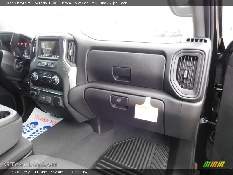 Black / Jet Black 2024 Chevrolet Silverado 1500 Custom Crew Cab 4x4