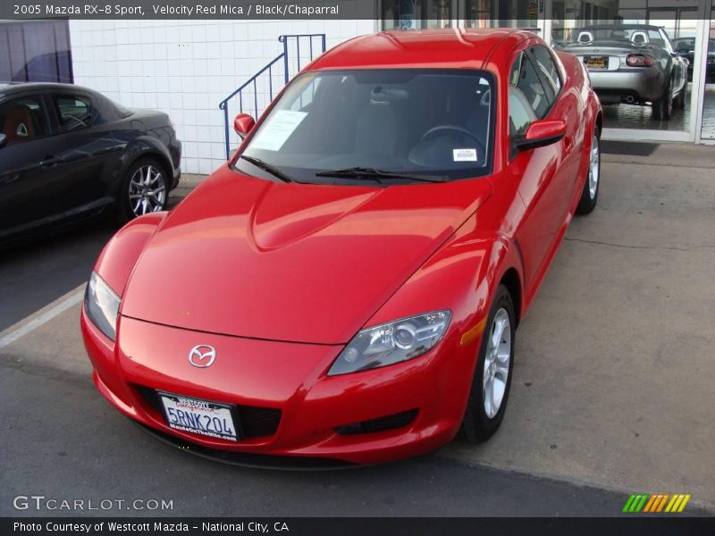 Velocity Red Mica / Black/Chaparral 2005 Mazda RX-8 Sport