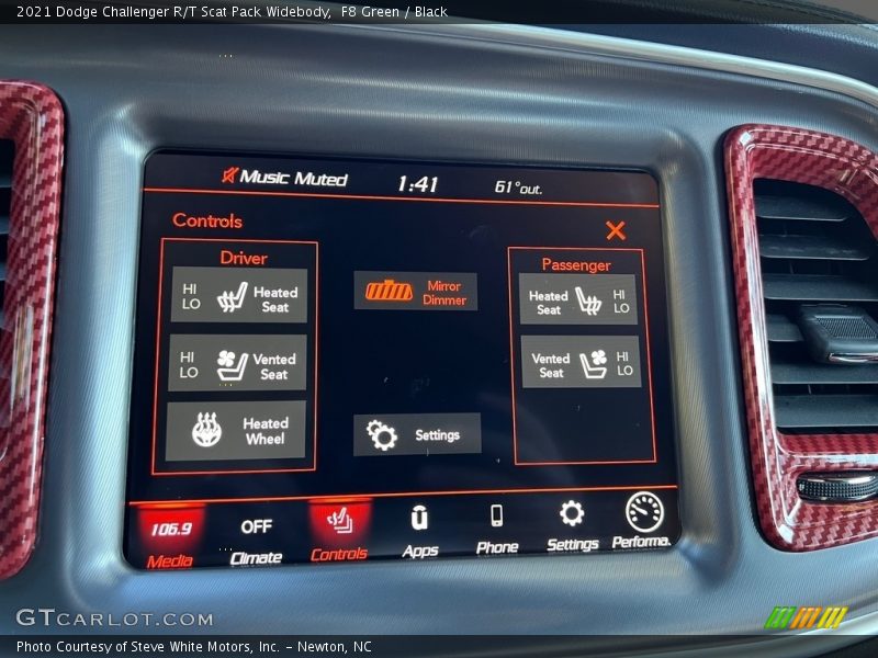 Controls of 2021 Challenger R/T Scat Pack Widebody