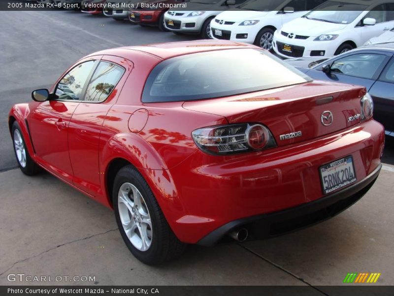 Velocity Red Mica / Black/Chaparral 2005 Mazda RX-8 Sport