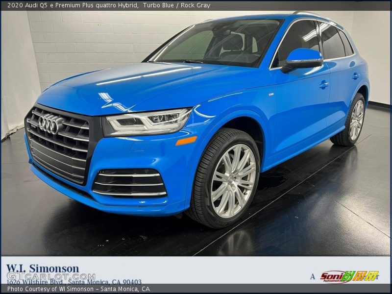 Turbo Blue / Rock Gray 2020 Audi Q5 e Premium Plus quattro Hybrid