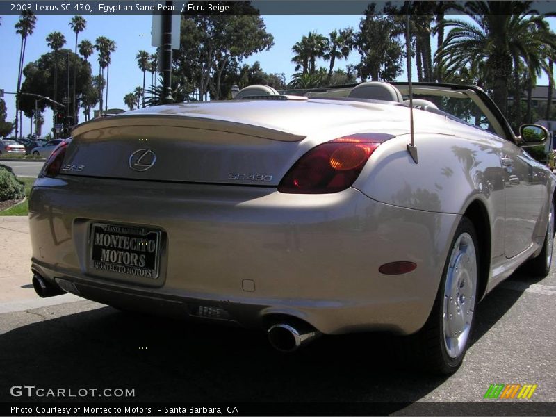 Egyptian Sand Pearl / Ecru Beige 2003 Lexus SC 430