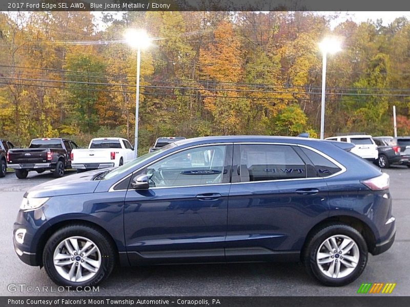 Blue Jeans Metallic / Ebony 2017 Ford Edge SEL AWD