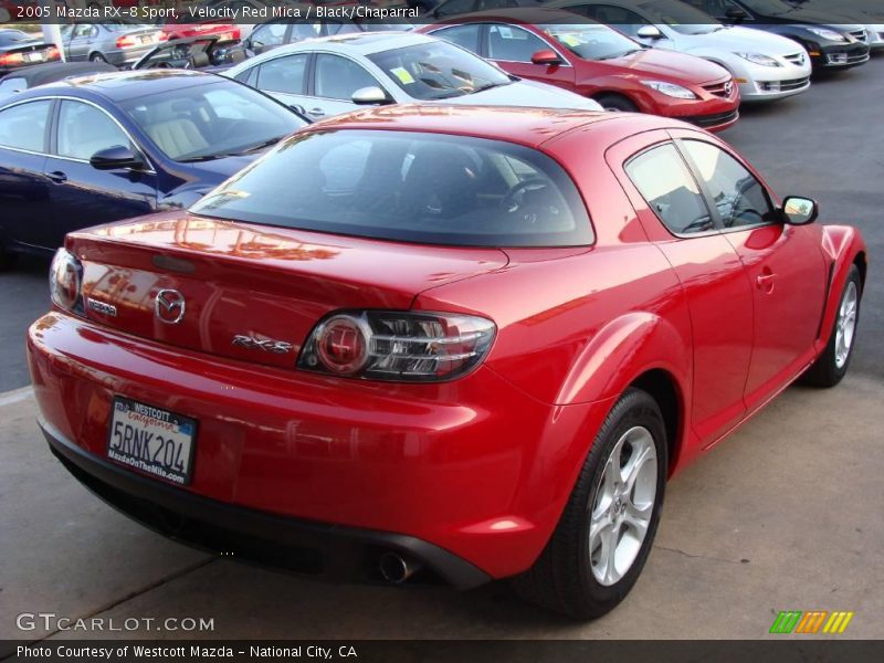 Velocity Red Mica / Black/Chaparral 2005 Mazda RX-8 Sport