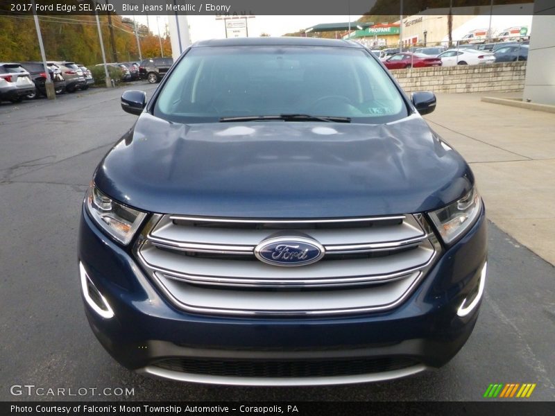 Blue Jeans Metallic / Ebony 2017 Ford Edge SEL AWD