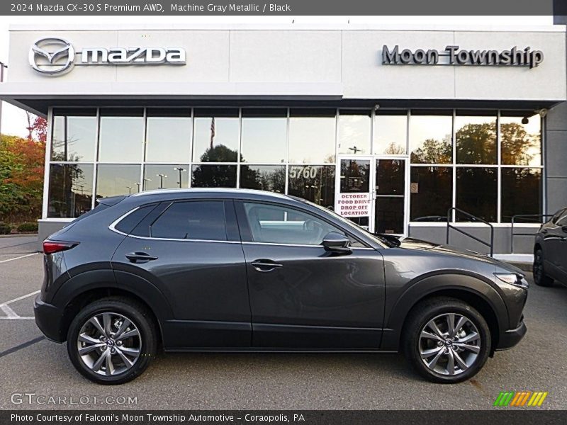 Machine Gray Metallic / Black 2024 Mazda CX-30 S Premium AWD