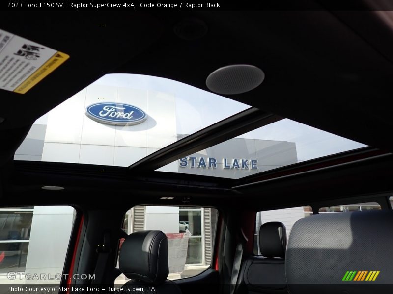 Sunroof of 2023 F150 SVT Raptor SuperCrew 4x4