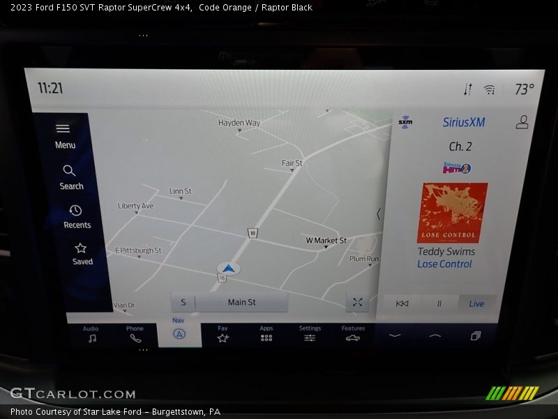 Navigation of 2023 F150 SVT Raptor SuperCrew 4x4