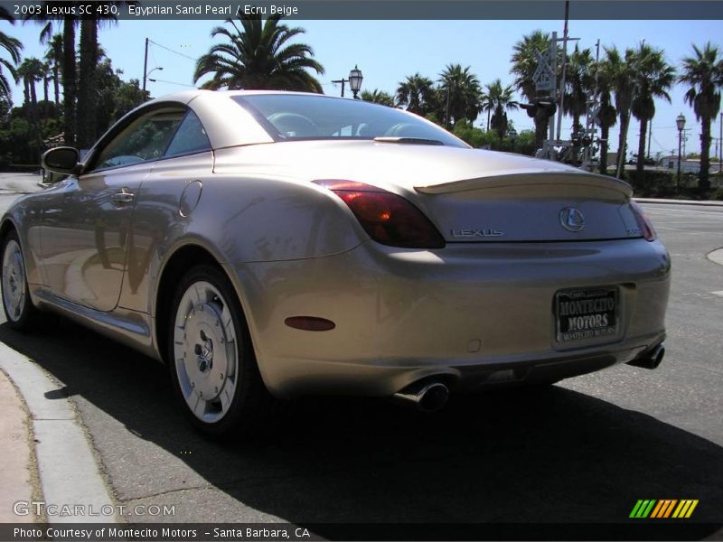Egyptian Sand Pearl / Ecru Beige 2003 Lexus SC 430