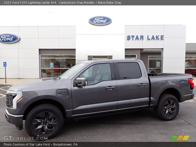 Carbonized Gray Metallic / Black/Slate Gray 2023 Ford F150 Lightning Lariat 4x4