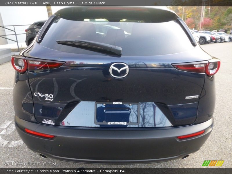 Deep Crystal Blue Mica / Black 2024 Mazda CX-30 S AWD
