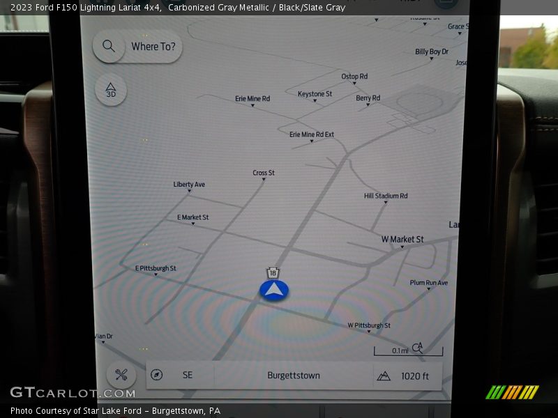 Navigation of 2023 F150 Lightning Lariat 4x4