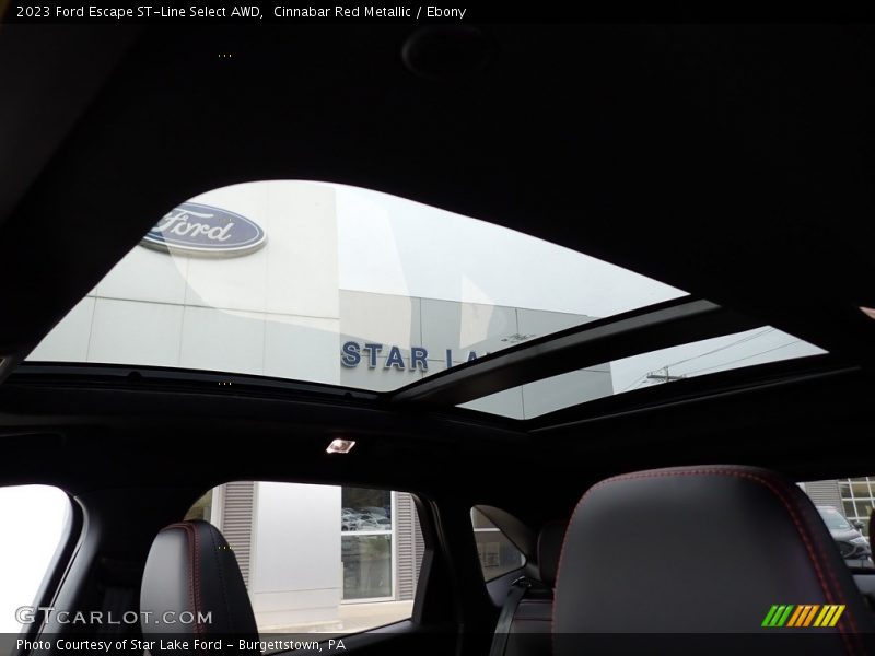 Sunroof of 2023 Escape ST-Line Select AWD