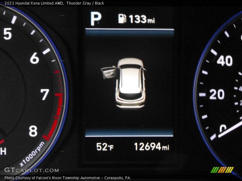 Thunder Gray / Black 2021 Hyundai Kona Limited AWD