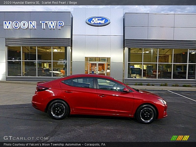 Scarlet Red Pearl / Beige 2020 Hyundai Elantra SE