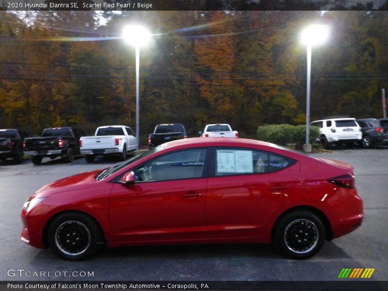 Scarlet Red Pearl / Beige 2020 Hyundai Elantra SE