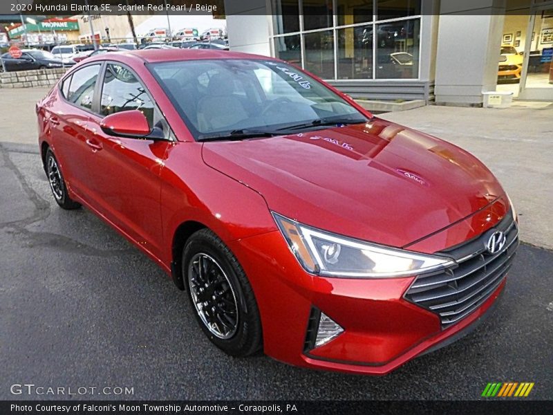 Scarlet Red Pearl / Beige 2020 Hyundai Elantra SE