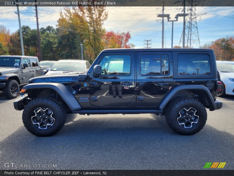 Black / Black 2023 Jeep Wrangler Unlimited Rubicon 4XE Hybrid
