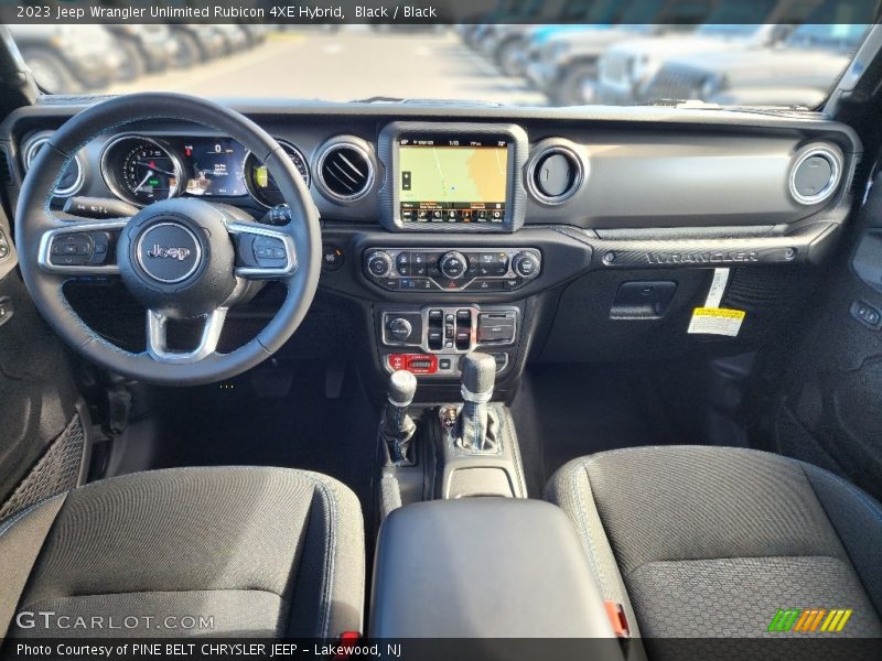 Black / Black 2023 Jeep Wrangler Unlimited Rubicon 4XE Hybrid