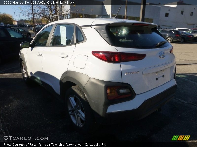 Chalk White / Black 2021 Hyundai Kona SE AWD