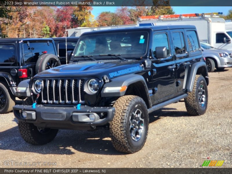 Black / Black 2023 Jeep Wrangler Unlimited Rubicon 4XE Hybrid
