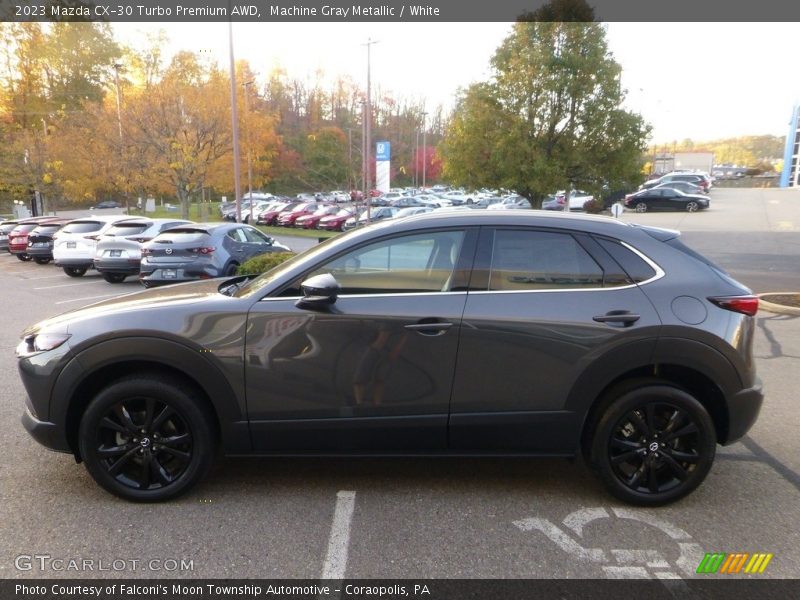 Machine Gray Metallic / White 2023 Mazda CX-30 Turbo Premium AWD