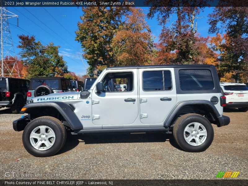 Silver Zynith / Black 2023 Jeep Wrangler Unlimited Rubicon 4XE Hybrid