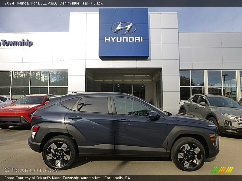 Denim Blue Pearl / Black 2024 Hyundai Kona SEL AWD