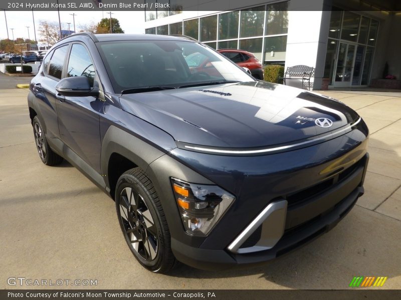 Denim Blue Pearl / Black 2024 Hyundai Kona SEL AWD