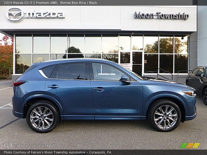 Eternal Blue Mica / Black 2024 Mazda CX-5 S Premium AWD