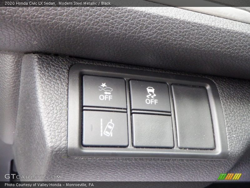 Modern Steel Metallic / Black 2020 Honda Civic LX Sedan