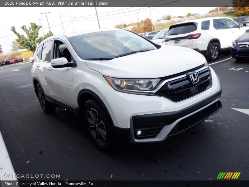 Platinum White Pearl / Black 2020 Honda CR-V EX AWD