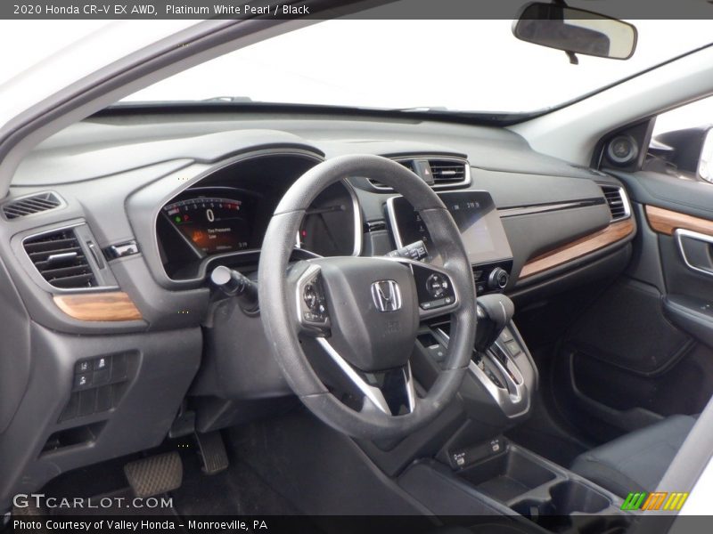 Platinum White Pearl / Black 2020 Honda CR-V EX AWD