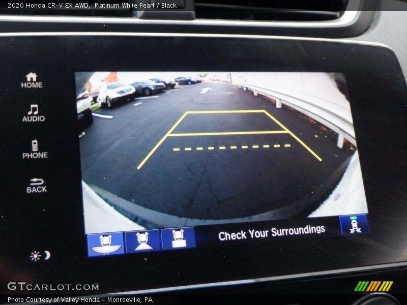 Platinum White Pearl / Black 2020 Honda CR-V EX AWD