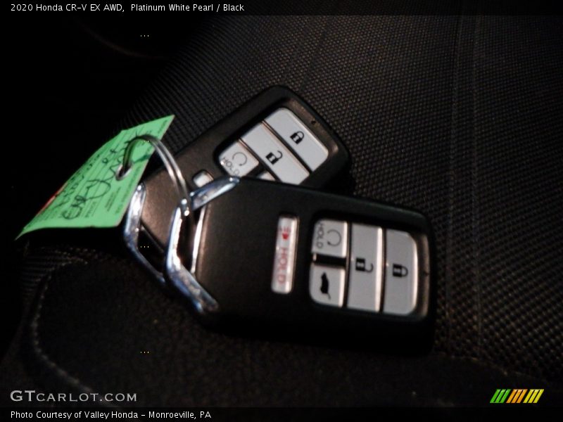 Platinum White Pearl / Black 2020 Honda CR-V EX AWD