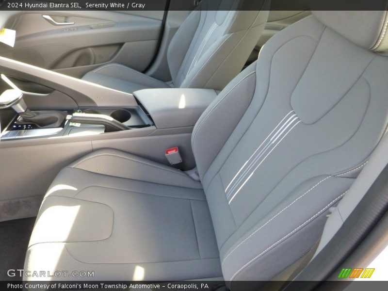 Serenity White / Gray 2024 Hyundai Elantra SEL
