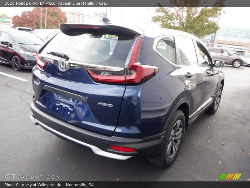 Aegean Blue Metallic / Gray 2020 Honda CR-V LX AWD