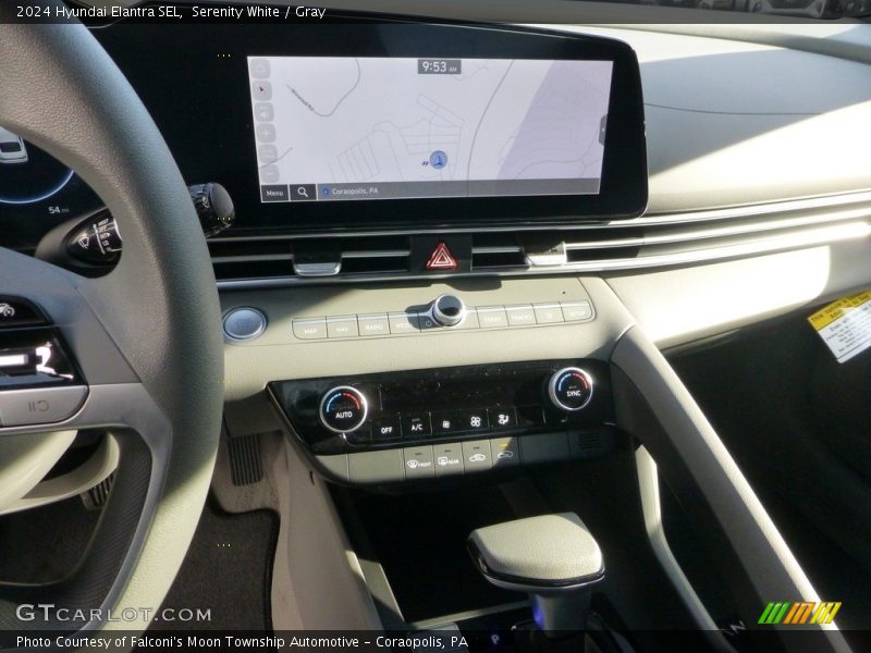 Serenity White / Gray 2024 Hyundai Elantra SEL