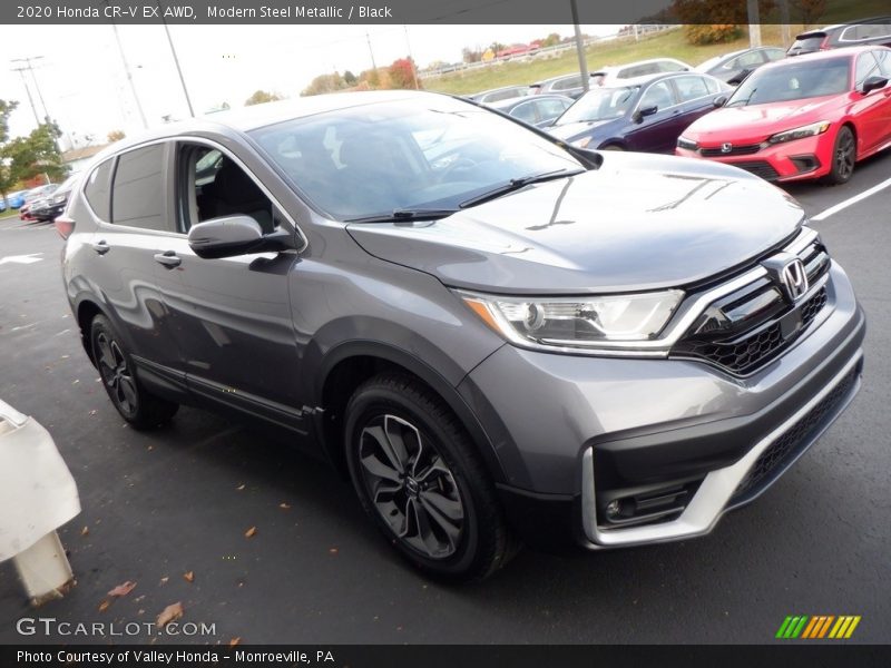 Modern Steel Metallic / Black 2020 Honda CR-V EX AWD