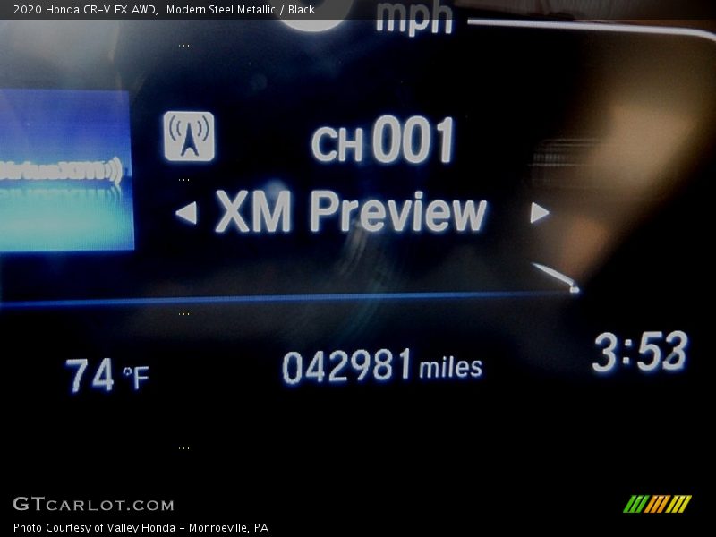 Modern Steel Metallic / Black 2020 Honda CR-V EX AWD