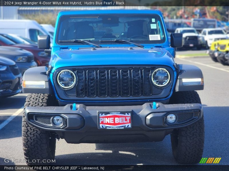Hydro Blue Pearl / Black 2024 Jeep Wrangler 4-Door Willys 4xe Hybrid