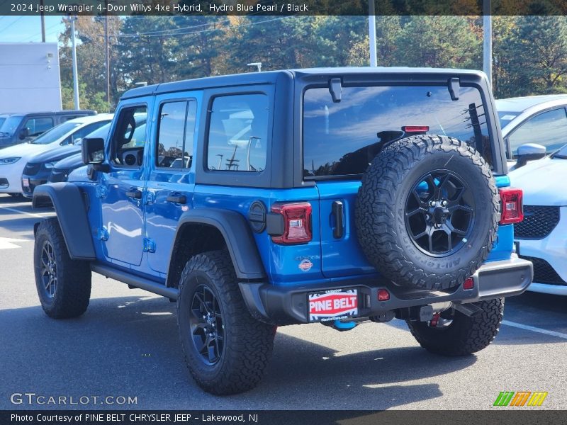 Hydro Blue Pearl / Black 2024 Jeep Wrangler 4-Door Willys 4xe Hybrid