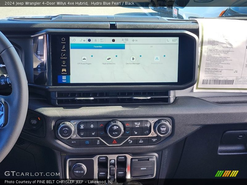 Hydro Blue Pearl / Black 2024 Jeep Wrangler 4-Door Willys 4xe Hybrid
